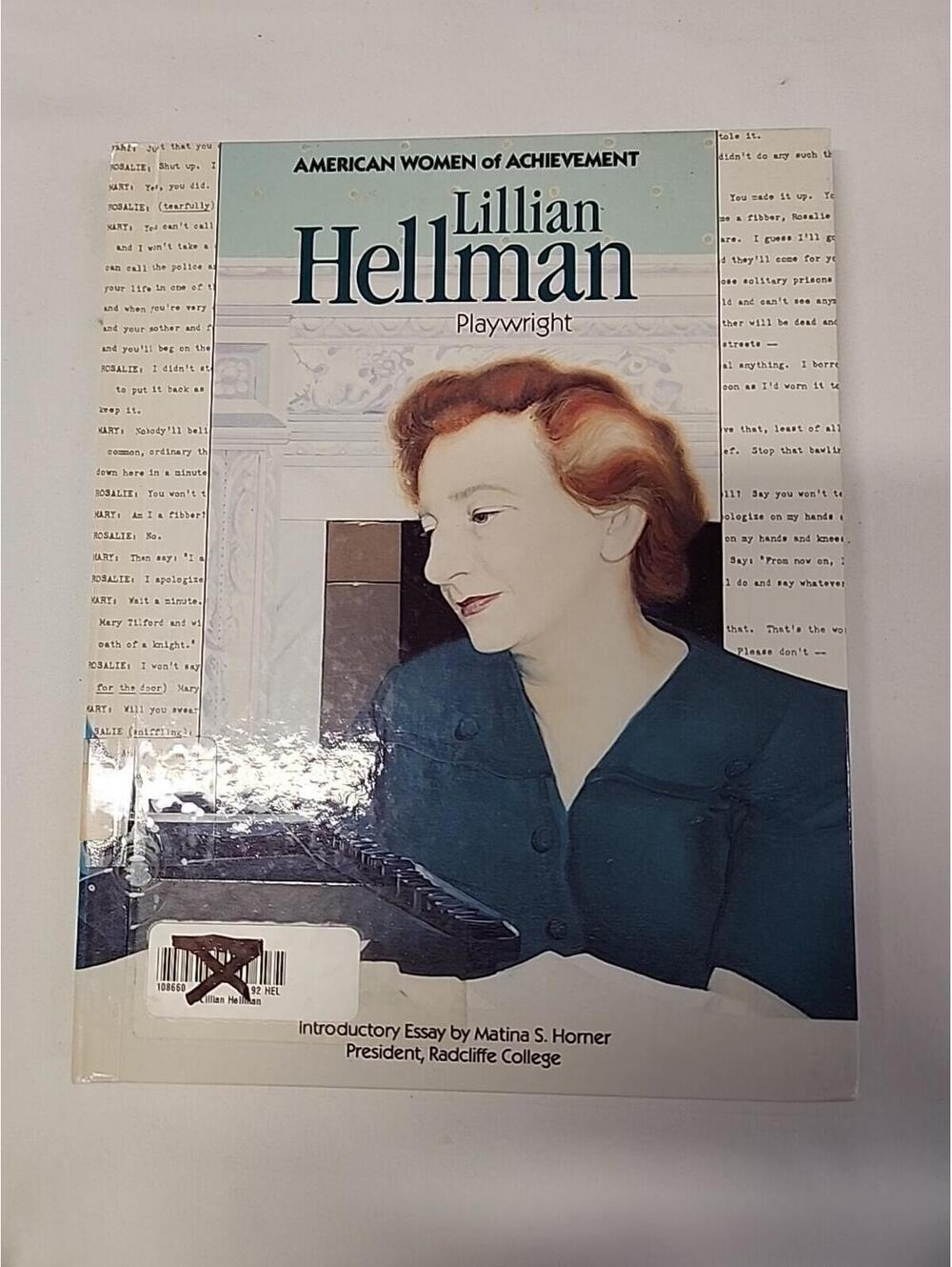 Lillian Hellman Book By Saundea Towns Hardcover American Women Of Achievement